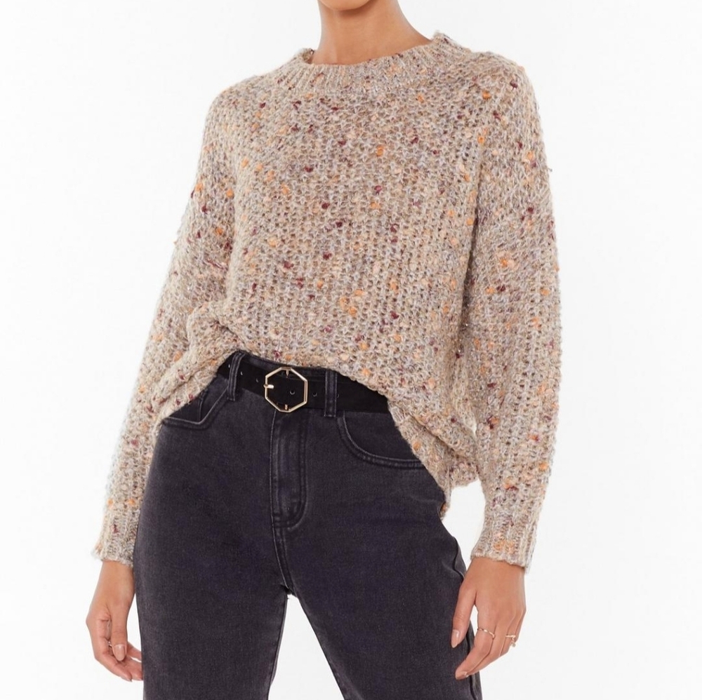 Nasty Gal Knit Crew Neck Sweater